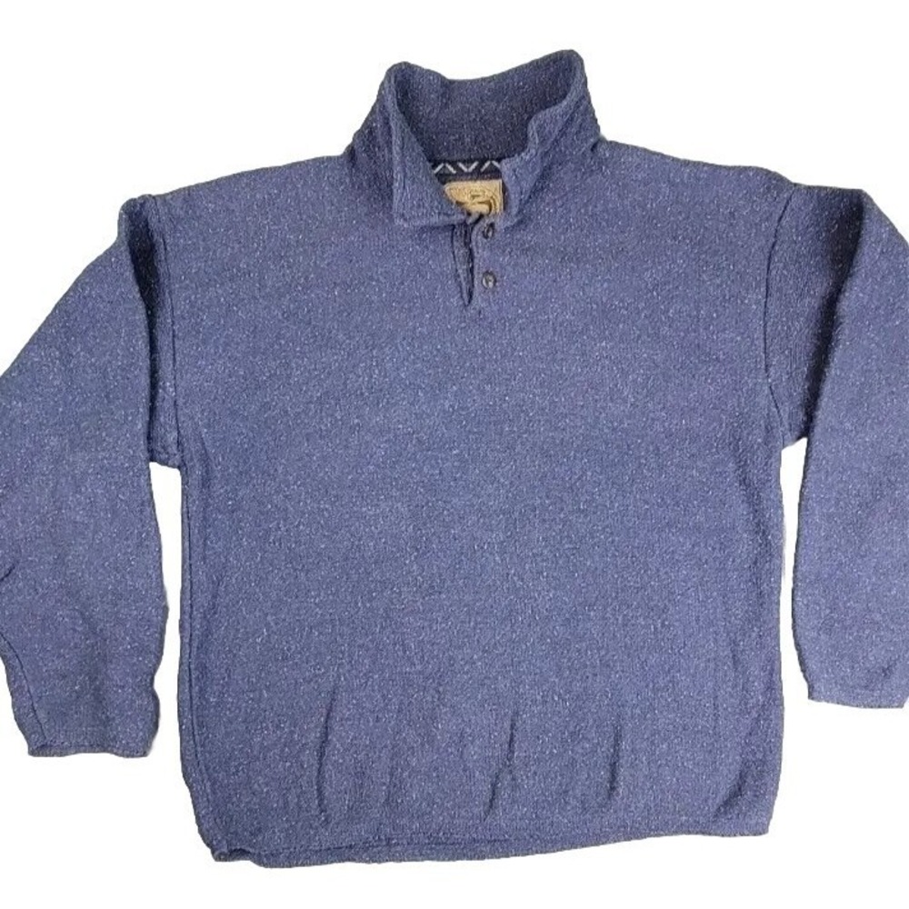 ALPS Finest Quality Apparel Sweater Blue Collared Size Large